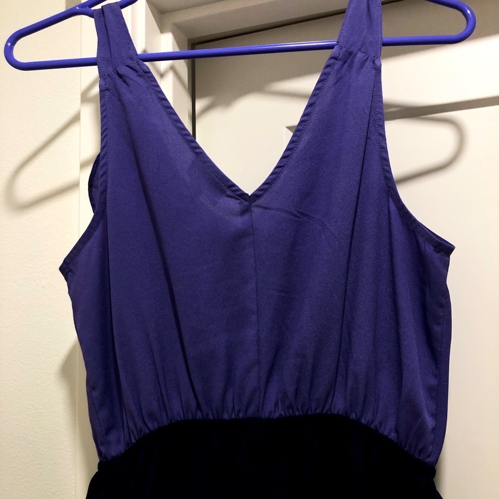 ⭐️HP⭐️ Mossimo Womens Purple & Navy Knee-Length Dress - Picture 5 of 6